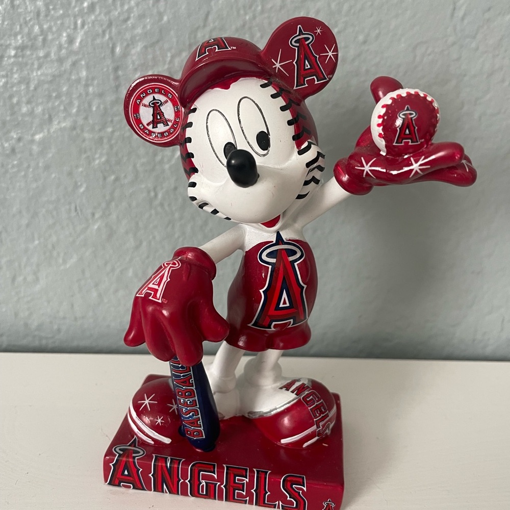 Disney's Mickey Mouse MLB All Star Angels Stadium Baseball Red Rare Figurine